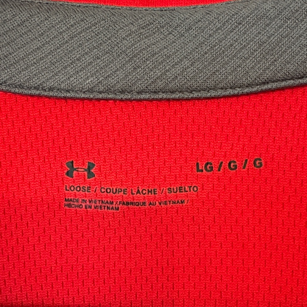 Under Armour Men's Polo Shirt in Red and Gray - Picture 2 of 4